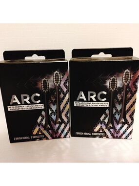 2 Packs Of 2 ARC Oral Care Brush Heads - White 4 Total Replacements